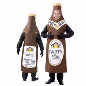 Bierflaschen Kostüm Kleiner Durst für Herren Gr. L-XXL braun Fasching Karneval JGA Mottoparty Bierflaschen Kostüm Kleiner Durst für Herren Gr. L-XXL braun Fasching Karneval JGA Mottoparty