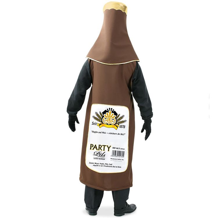 Bierflasche Kostüm Kleiner Durst für Herren Bierflaschen Kostüm Kleiner Durst für Herren Gr. L-XXL braun Fasching Karneval JGA Mottoparty