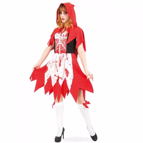 Zombie Rotkäppchen Kostüm Halloween für Damen Gr. 38-42 Kleid mit Kapuze SALE Fasching Karneval Mottoparty Zombie Rotkäppchen Kostüm Halloween für Damen Gr. 38-42 Kleid mit Kapuze SALE Fasching Karneval Mottoparty