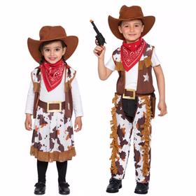 Cowgirl Kostüm für Kinder Gr. 80-86 Wilder Westen Cowboy & Indianer Fasching Karneval Mottoparty Kindergeburtstag Kinderfasching