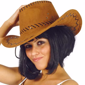 Cowboy Western Hut Wildleder-Optik braun KW 58 cm für Erwachsene Kostüm-Zubehör Cowgirl Cowboy Fasching Karneval Mottoparty Cowboy Western Hut Wildleder-Optik braun KW 58 cm für Erwachsene Kostüm-Zubehör Cowgirl Cowboy Fasching Karneval Mottoparty