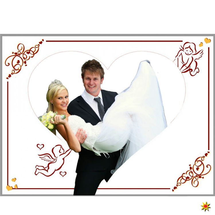 Herzlaken "Amore" zum Ausschneiden Hochzeitslaken Hochzeitslaken Herz Ausschneiden Brauch Spiel