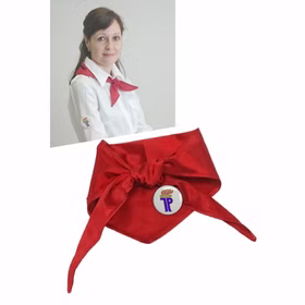 Pionier Halstuch rot 100 x 32 cm inkl. Anstecker DDR Kostüm-Zubehör Karneval Fasching Mottoparty Pionier Halstuch rot 100 x 32 cm inkl. Anstecker DDR Kostüm-Zubehör Karneval Fasching Mottoparty