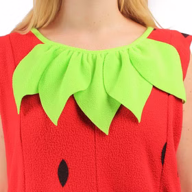Erdbeer Kostüm Kleid Erdbeere rot für Damen Gr. S-L Frucht Obst süßes Früchtchen Fasching Karneval Mottoparty Gruppenkostüm