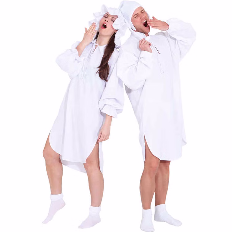 Schlafwandlerin Kostüm Nachthemd mit Haube für Damen Gr. 38-48 weiß Fasching Karneval Mottoparty Paarkostüm Retro-Schlafanzug Mittelalter Träumerin Schlafwandlerin Kostüm Nachthemd mit Haube für Damen Gr. 38-48 weiß Fasching Karneval Mottoparty Paarkostüm Retro-Schlafanzug Mittelalter Träumerin