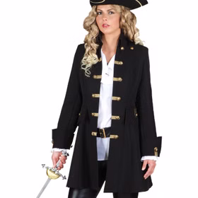 Detailaufnahme Piratenmantel für Damen von Vorne