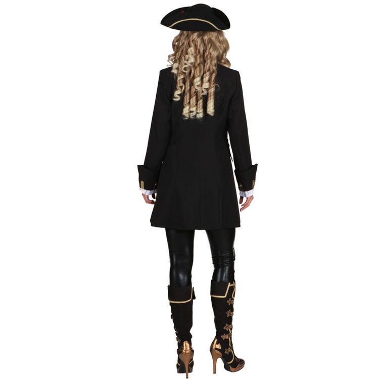 Piraten Kostüm Piratin Mantel deluxe für Damen Piraten Kostüm Piratin Mantel für Damen von Vorne