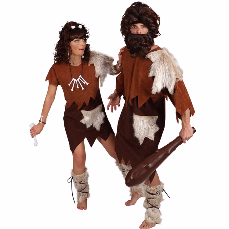 Steinzeit Kostüm Urmensch Kleid mit Stulpen für Damen Gr. 36-46 braun Neandertalerin Fasching Karneval Mottoparty Paar- und Gruppenkostüm Steinzeit Kostüm Urmensch Kleid mit Stulpen für Damen Gr. 36-46 braun Neandertalerin Fasching Karneval Mottoparty Paar- und Gruppenkostüm