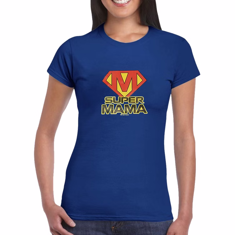 Super Mama T-Sirt blau Muttertag Geburtstag für Damen Gr. S-XL Heldin des Alltags Mama Mutti Bekleidung Geschenkidee Danke Mama Super Mama T-Sirt blau Muttertag Geburtstag für Damen Gr. S-XL Heldin des Alltags Mama Mutti Bekleidung Geschenkidee Danke Mama