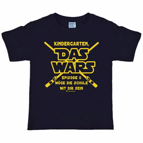 Schulanfang T-Shirt "Das wars" für Kinder Gr. 110-152 schwarz Schule Schulstart Schulanfänger ABC-Schütze Geschenkidee Zuckertüte