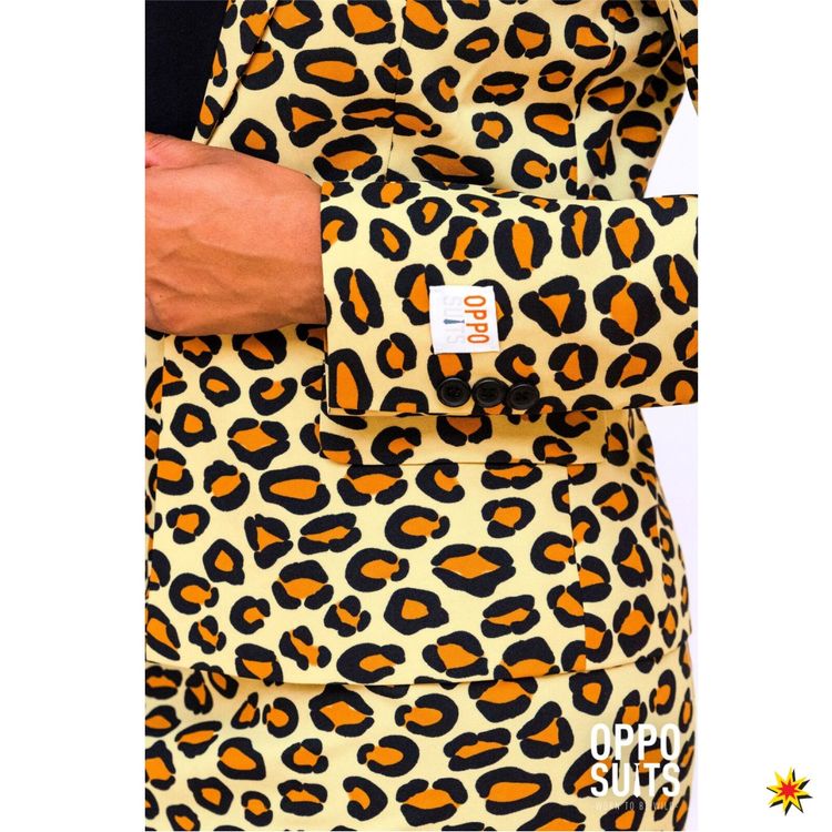 Damen Opposuit Lady Jag Kostüm Tiger Blazer Rock Fasching Tigermuster Karneval