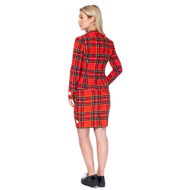 Opposuit Schottin Blazer mit Rock für Damen Opposuit Schottin Blazer mit Rock für Damen Gr. 34-46 kariert Lumber Jacky lustiger Damenanzug Weihnachten Weihnachtsfeier Fasching Karneval Mottoparty