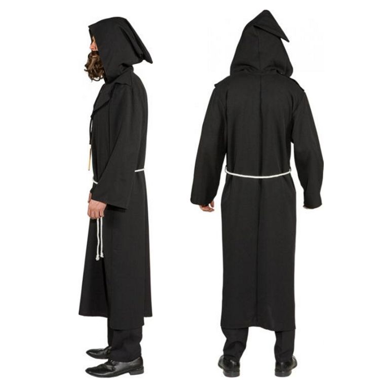 Mönch Kostüm Kutte schwarz Klosterbruder für Herren Mönch Kostüm Kutte schwarz Klosterbruder für Herren Gr. 50-62 Geistlicher Religion Fasching Karneval Mottoparty Mittelalter Mittelalterfest