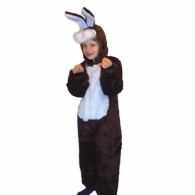 Hasen Kostüm Hoppel für Kinder Gr. 116-158 braun Tier Ostern Osterhase Tierkostüm Fasching Karneval Mottoparty