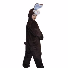 Hasen Kostüm Hoppel für Kinder Gr. 116-158 braun Tier Ostern Osterhase Tierkostüm Fasching Karneval Mottoparty