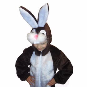 Hasen Kostüm Hoppel für Kinder Gr. 116-158 braun Tier Ostern Osterhase Tierkostüm Fasching Karneval Mottoparty