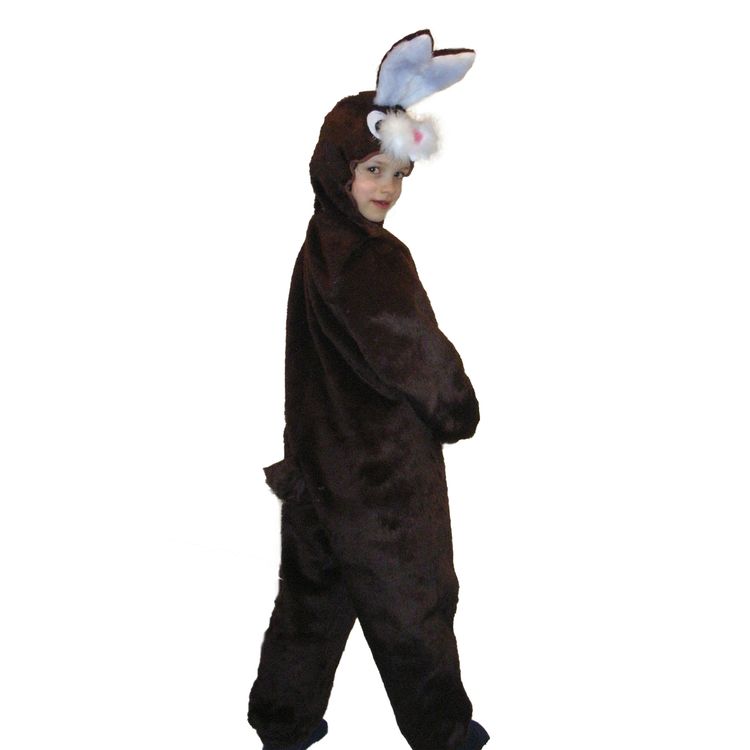 Hasen Kostüm Hoppel für Kinder Gr. 116-158 braun Tier Ostern Osterhase Tierkostüm Fasching Karneval Mottoparty