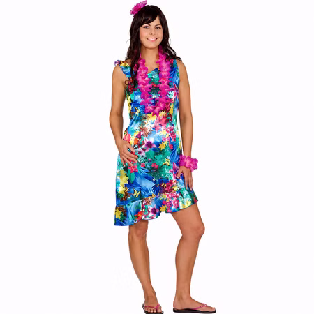 Hawaii Kleid Damen bunt Südsee Kostüm für Beachparty & Fasching Gr. 36-44 SALE Karibik Fasching Karneval Paarkostüm Mottoparty Paarkostüm Hawaii Kostüm Hawaiikleid Südsee bunt für Damen Gr. 36-44 Beachparty Karibik Fasching Karneval Paarkostüm Mottoparty Paarkostüm
