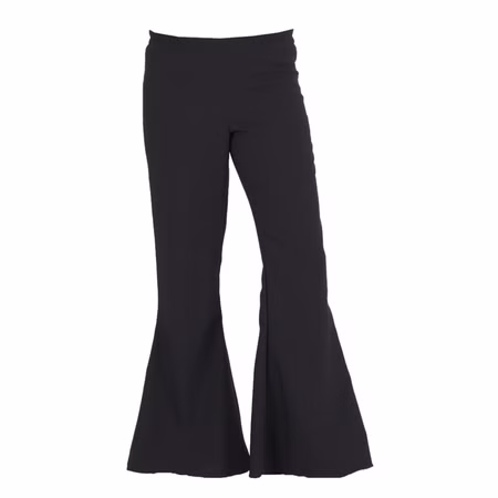 Schlaghose schwarz Hippie-Zubehör für Damen Gr. 34-52 Flower Power Schlagermove Fasching Karneval Mottoparty Kostüm-Zubehör 70er Jahre Schlaghose schwarz Hippie-Zubehör für Damen Gr. 34-52 Flower Power Schlagermove Fasching Karneval Mottoparty Kostüm-Zubehör 70er Jahre