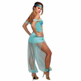 Orient Prinzessin aus 1001 Nacht türkis für Damen Gr. S-L blau SALE Fasching Karneval Mottoparty