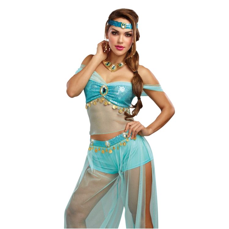 Orient Prinzessin aus 1001 Nacht türkis für Damen Gr. S-L blau SALE Fasching Karneval Mottoparty