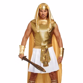 Pharao Kostüm Ägypter Ramses für Herren Gr. M- XL gold Antike Fasching Karneval Mottoparty 