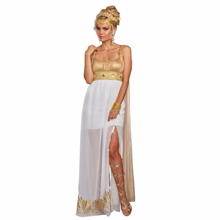 Griechische Göttin Kostüm Athena für Damen Gr. M-2XL Kleid weiß-gold Römerin Antike SALE Fasching Karneval Mottoparty Griechische Göttin Kostüm Athena für Damen Gr. M-2XL Kleid weiß-gold Römerin Antike SALE Fasching Karneval Mottoparty