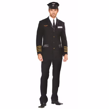 Pilot Kostüm Alex für Herren Gr. XL-XXL schwarz Flugkapitän SALE Fasching Karneval Mottoparty Pilot Kostüm Alex für Herren Gr. XL-XXL schwarz Flugkapitän SALE Fasching Karneval Mottoparty