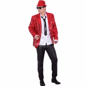 Las Vegas Pailletten-Jacke Show-Sakko für Herren Gr. 48-58 rot Fasching Karneval Mottoparty JGA Las Vegas Pailletten-Jacke Show-Sakko für Herren Gr. 48-58 rot Fasching Karneval Mottoparty JGA