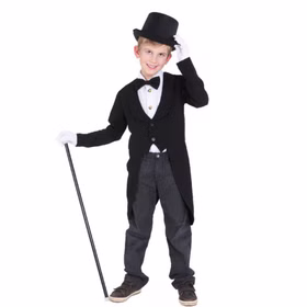 Klassischer Frack schwarz für Kinder Gr. 128- 164 Zauberer Magier Zirkusdirektor Fasching Karneval Mottoparty Kindergeburtstag Klassischer Frack schwarz für Kinder Gr. 128- 164 Zauberer Magier Zirkusdirektor Fasching Karneval Mottoparty Kindergeburtstag