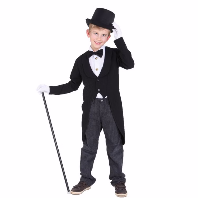 Klassischer Frack schwarz für Kinder Gr. 128- 164 Zauberer Magier Zirkusdirektor Fasching Karneval Mottoparty Kindergeburtstag Klassischer Frack schwarz für Kinder Gr. 128- 164 Zauberer Magier Zirkusdirektor Fasching Karneval Mottoparty Kindergeburtstag