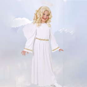 Engel Kostüm Weihnachtsengel Samtkleid mit Gold für Kinder Gr. 128 -164 Krippenspiel Weihnachten Fasching Karneval Mottoparty Engel Kostüm Weihnachtsengel Samtkleid mit Gold für Kinder Gr. 128 -164 Krippenspiel Weihnachten Fasching Karneval Mottoparty