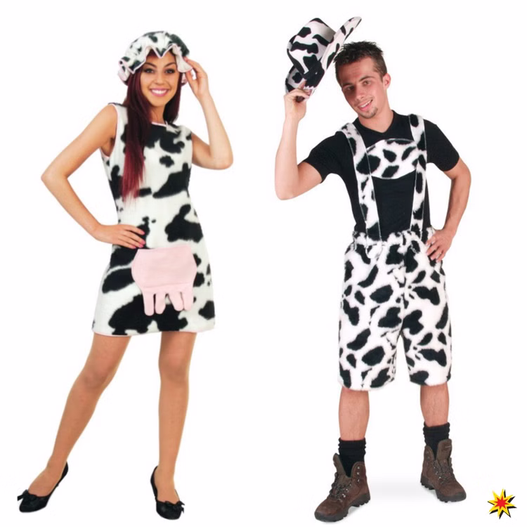 Kuh Kostüm Birschli für Damen Gr. 36-42 Kleid schwarz-weiß Tier Tierkostüm Fasching Karneval Mottoparty Kuh Kostüm Birschli für Damen Gr. 36-42 Kleid schwarz-weiß Tier Tierkostüm Fasching Karneval Mottoparty