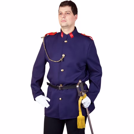 Preußen Kostüm blaue Uniform-Jacke für Herren Gr. 50-60 Militär Fasching Karneval Mottoparty Preußen Kostüm blaue Uniform-Jacke für Herren Gr. 50-60 Militär Fasching Karneval Mottoparty