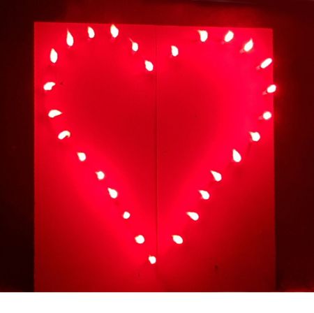 Lichterbild brennendes rotes Herz 