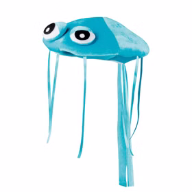 Quallen Hut Tier hellblau KW 59 cm Kostüm-Zubehör für Erwachsene Meerestier Unisex-Kopfbedeckung für Damen & Herren Fasching Karneval Mottoparty Accessoire