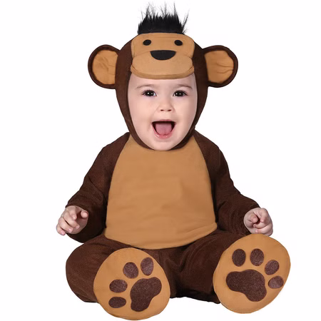 Affen Kostüm Baby Monkey für Kinder Gr. 68-80 braun Overall Baby Tier Tierkostüm Fasching Karneval Mottoparty Affen Kostüm Baby Monkey für Kinder Gr. 68-80 braun Overall Baby Tier Tierkostüm Fasching Karneval Mottoparty