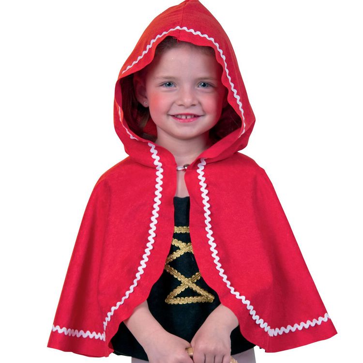Rotkäppchen Kostüm Roter Umhang mit Kapuze für Kinder Rotkäppchen Kostüm Roter Umhang mit Kapuze für Kinder Gr. 92-134 Cape Märchen Fasching Karneval Mottoparty Kinderfasching