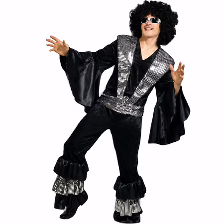 70er Jahre Disco-Kostüm Bernie für Herren Retro Discoanzug schwarz silber Gr. M-XXL SALE Fasching Karneval Mottoparty Schlagermove 70er Jahre Disco-Kostüm Bernie für Herren Retro Discoanzug schwarz silber Gr. M-XXL SALE Fasching Karneval Mottoparty Schlagermove