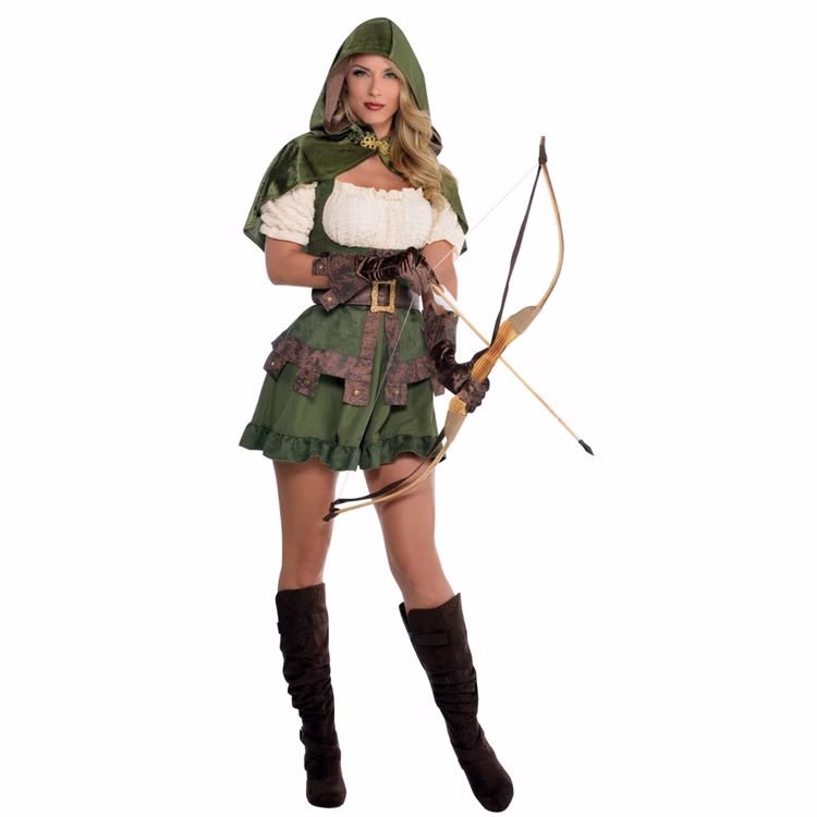 Robin Hood Kostüm Jägerin des Waldes für Damen Gr. 32-50 Kleid grün Paarkostüm Mittelalter Fasching Karneval Mottoparty Robin Hood Kostüm Jägerin des Waldes für Damen Gr. 32-50 Kleid grün Paarkostüm Mittelalter Fasching Karneval Mottoparty
