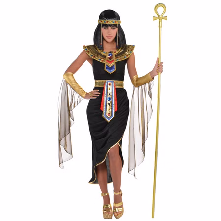 Cleopatra Kostüm Ägyptische Königin für Damen Gr. 32-42 Kleid schwarz Antike Fasching Karneval Mottoparty Cleopatra Kostüm Ägyptische Königin für Damen Gr. 32-42 Kleid schwarz Antike Fasching Karneval Mottoparty