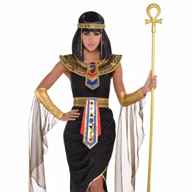 Cleopatra Kostüm Ägyptische Königin für Damen Gr. 32-42 Kleid schwarz Antike Fasching Karneval Mottoparty