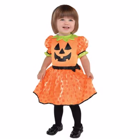 Halloween Kostüm Kürbis Nina für Babys & Kleinkinder Gr. 80 orange Fasching Karneval Mottoparty Kinderfasching