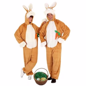 Hasen Kostüm Osterhase Plüsch für Erwachsene Gr. S-XL Tier braun Ostern Tierkostüm Hase Unisex Fasching Karneval Mottoparty Hasen Kostüm Osterhase Plüsch für Erwachsene Gr. S-XL Tier braun Ostern Tierkostüm Hase Unisex Fasching Karneval Mottoparty