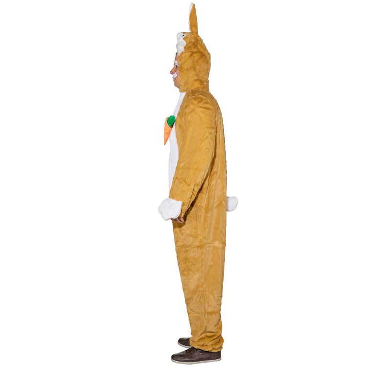 Hasen Kostüm Osterhase Plüsch für Erwachsene Gr. S-XL Tier braun Ostern Tierkostüm Hase Unisex Fasching Karneval Mottoparty