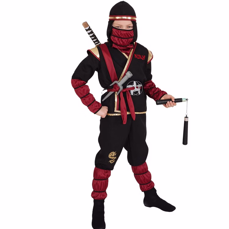 Ninja Kostüm Rote Schlange für Kinder Gr. 128-164 rot schwarz japanischer Krieger andere Länder Fasching Karneval Mottoparty Ninja Kostüm Rote Schlange für Kinder Gr. 128-164 rot schwarz japanischer Krieger andere Länder Fasching Karneval Mottoparty