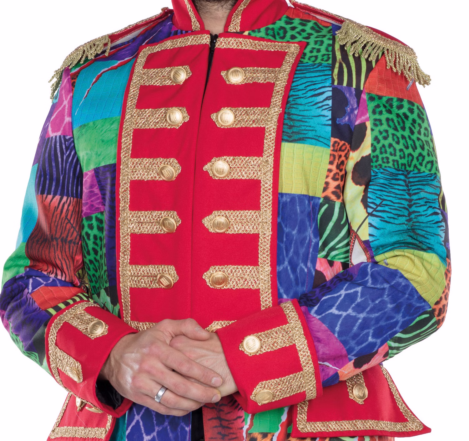 Garde Kostüm Patchwork-Jacke für Herren Gr. 50-58 bunt Sakko Fasching Karneval Mottoparty Paar- und Gruppenkostüm Garde Kostüm Patchwork-Jacke für Herren Gr. 50-58 bunt Sakko Fasching Karneval Mottoparty Paar- und Gruppenkostüm