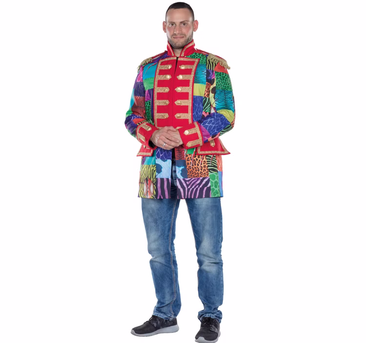 Garde Kostüm Patchwork-Jacke für Herren Gr. 50-58 bunt Sakko Fasching Karneval Mottoparty Paar- und Gruppenkostüm Garde Kostüm Patchwork-Jacke für Herren Gr. 50-58 bunt Sakko Fasching Karneval Mottoparty Paar- und Gruppenkostüm