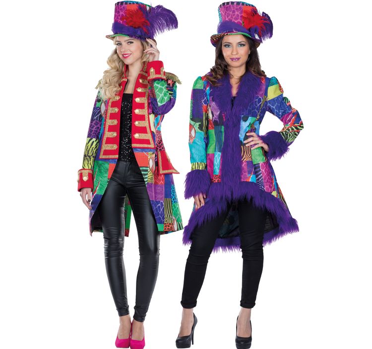 Garde Mantel im Patchwork-Look bunt für Damen Gr. 36-46 flicken Gardekostüm Fasching Karneval Mottoparty Gruppenkostüm