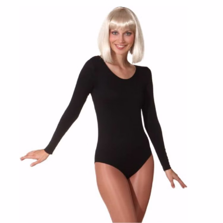 Body schwarz Langarmbody für Damen & Kinder Gr. 116-3XL Kostüm-Zubehör Garde Tanzsport Fasching Karneval Mottoparty Kinderfasching Body schwarz Langarmbody für Damen & Kinder Gr. 116-3XL Kostüm-Zubehör Garde Tanzsport Fasching Karneval Mottoparty Kinderfasching